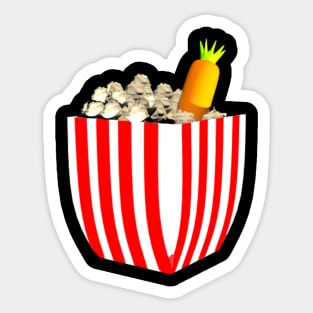 Popcorn Carrot Time Sticker